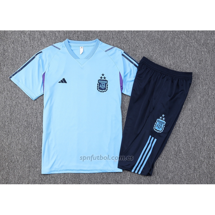 Chandal del Argentina Manga Corta 2023-2024 Azul - Pantalon Corto